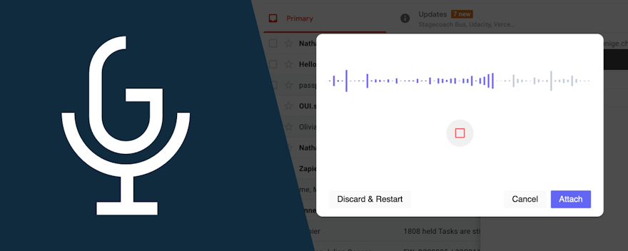 Sending video messages vs audio messages in Gmail