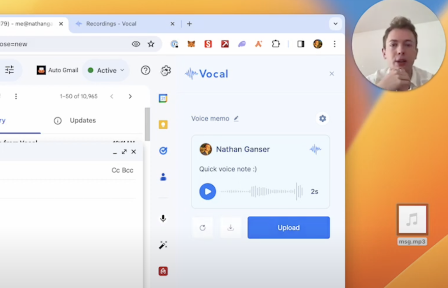 How to Upload Pre-recorded Messages to Vocal for Gmail and Outlook