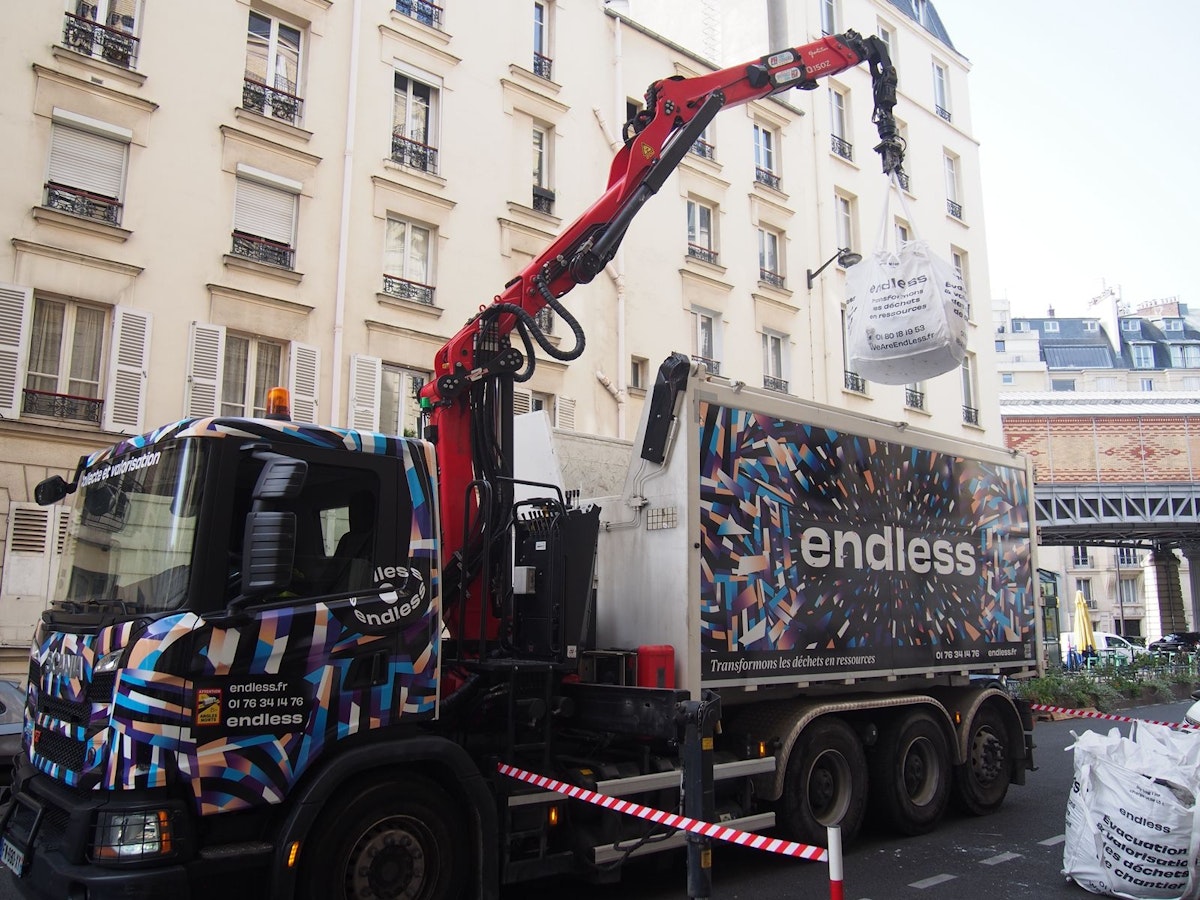 Camions de collecte EndLess ordonnés et une logistique optimisée