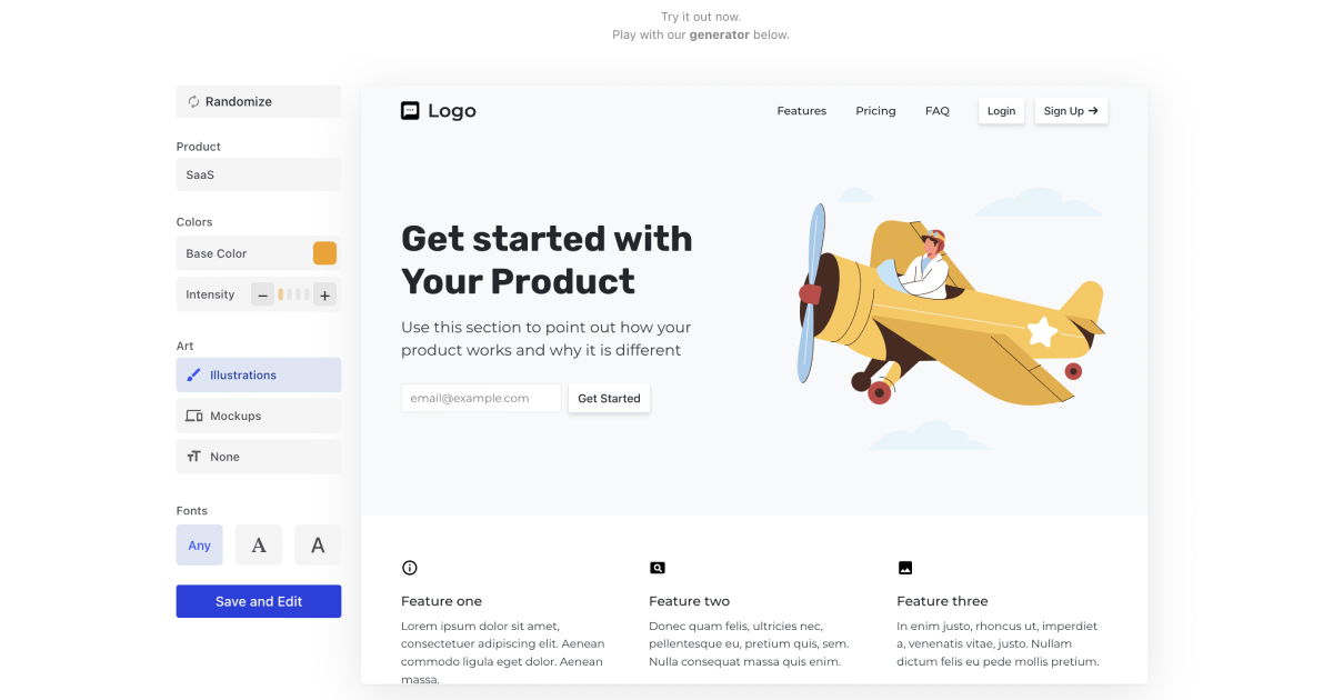 Umso landing page builder templates and landing page generator.