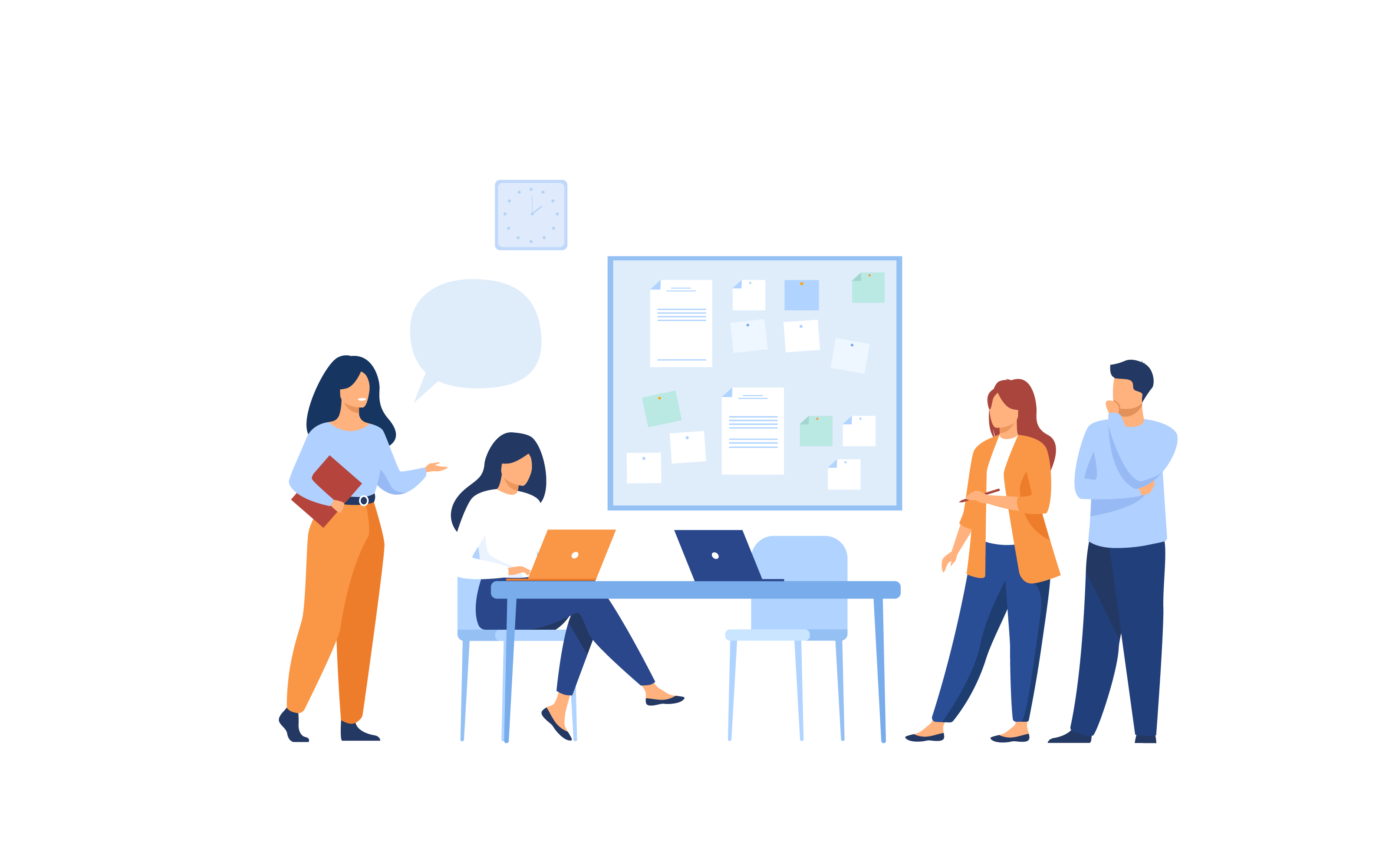 Dessin Equipe Développeuses web
