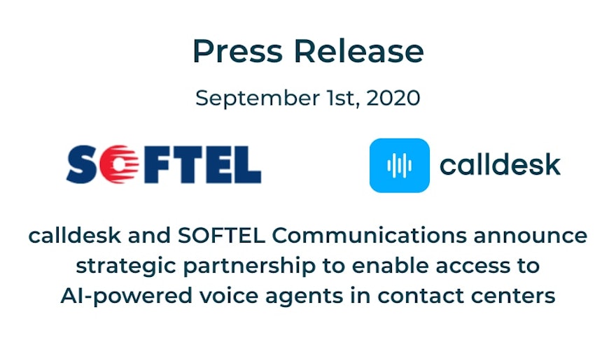 calldesk and SOFTEL Communications announce strategic partnership