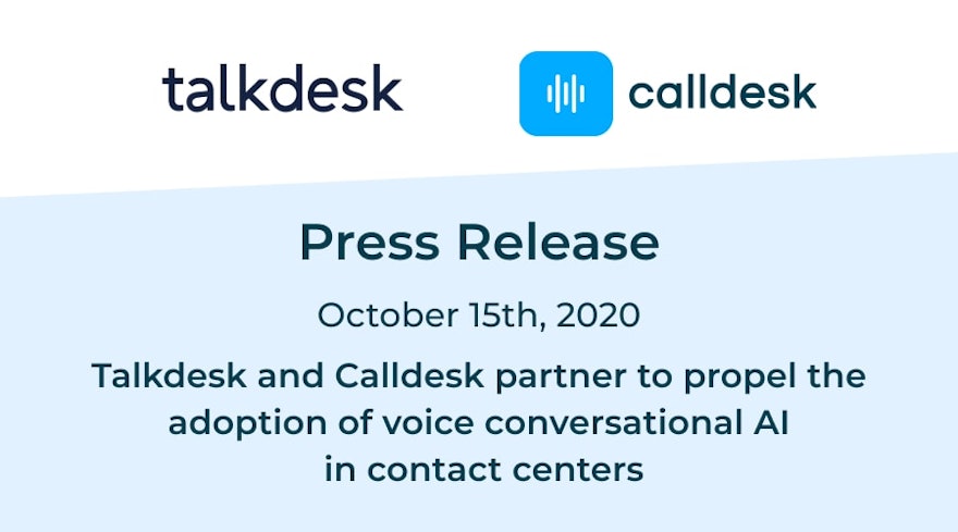 Talkdesk and Calldesk partner to offer voice conversational AI in contact centers