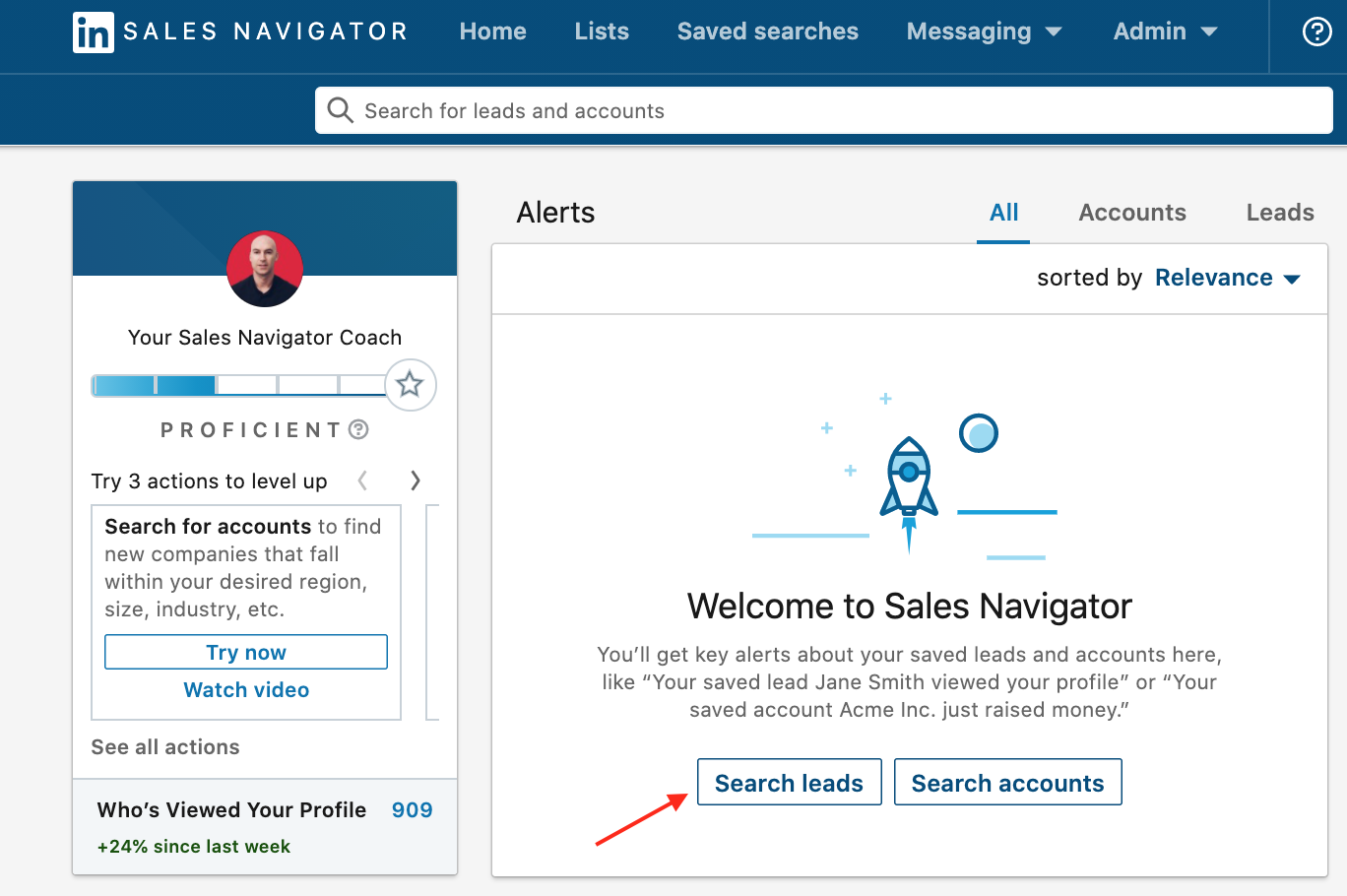 generate leads from sales naavigator