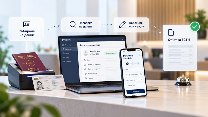 ЕСТИ за хотели: регистрация на гости и проверка на данните | Overview
