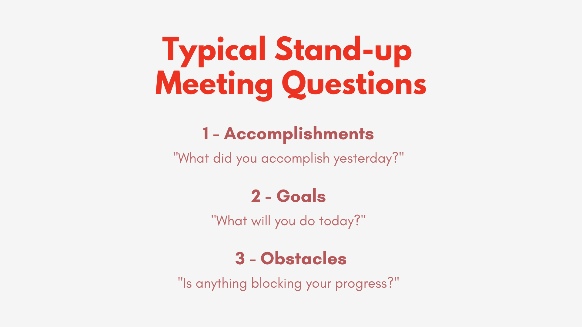 What Is True About The Daily Stand Up Meeting