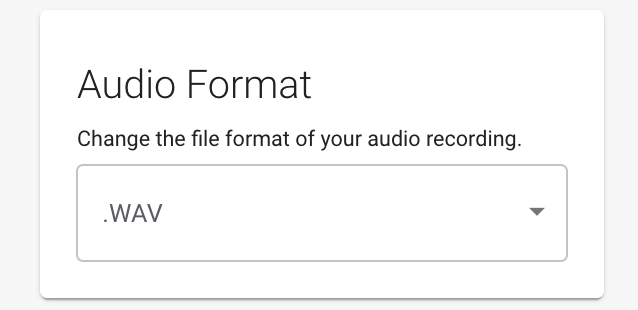 wav-recording-setting