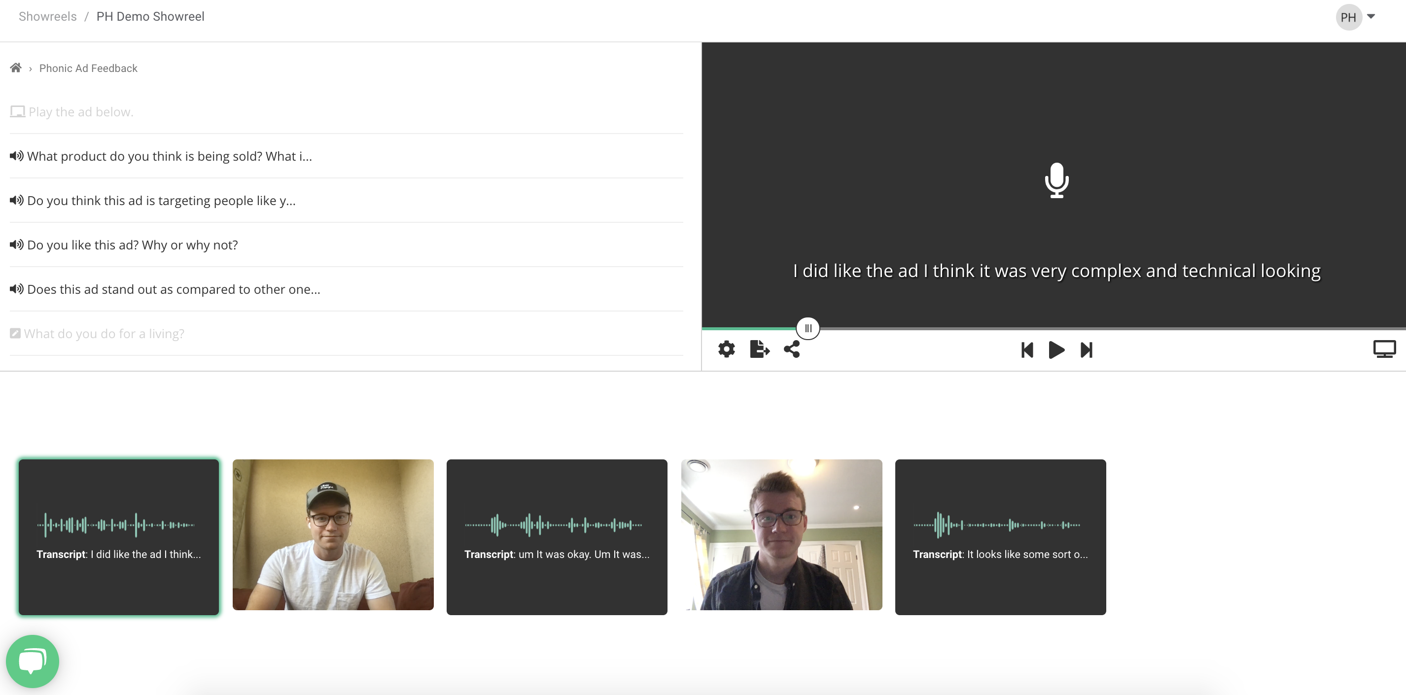 the showreel editor