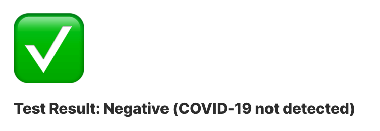 Test Result: Negative (COVID-19 not detected)