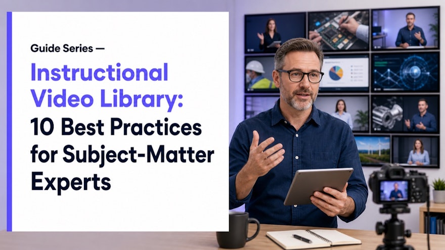 Subject-matter experts organizing a searchable instructional video library