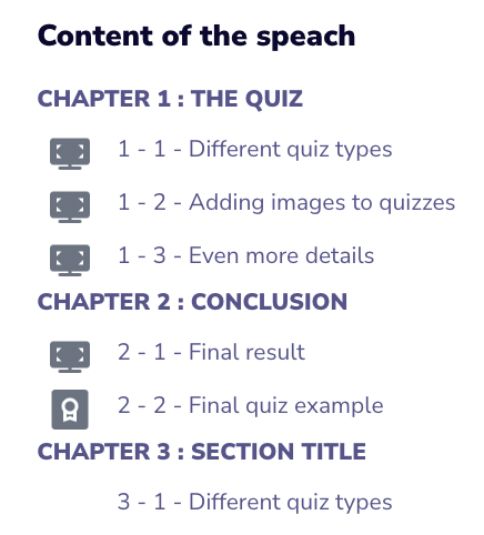 speach table of contents screenshot