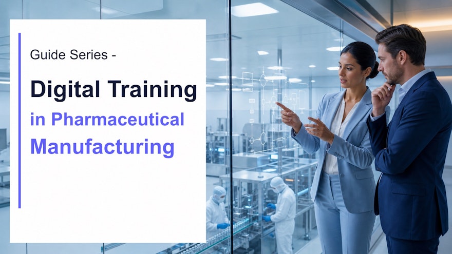 Pharmaceutical manufacturing trainer coordinating visual learning across production and quality roles