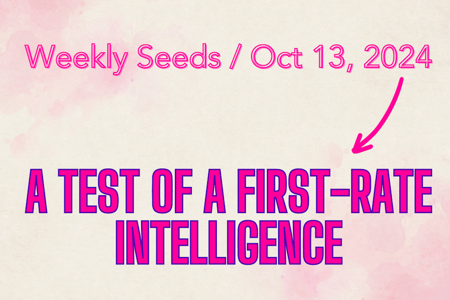  A Test of A First-rate Intelligence