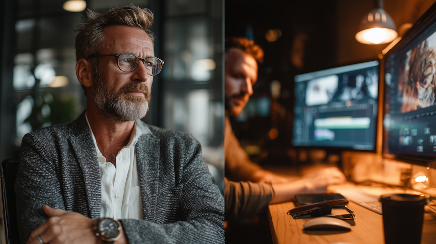 a family is on a vacation together and they have had a video created to preserve their memories