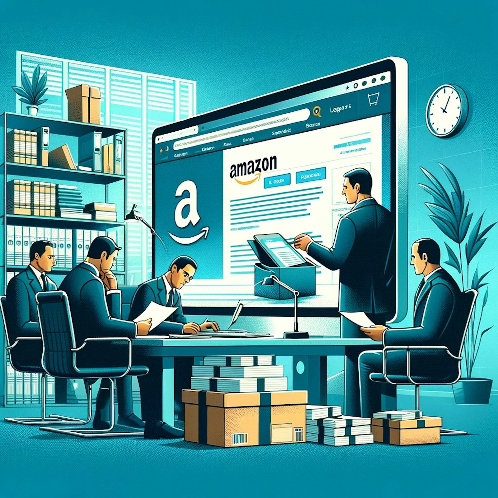 Graphique détaillant le processus de réactivation d'un compte vendeur Amazon, incluant l'analyse juridique, la rédaction d'appel, la présentation de preuves, et la négociation.
