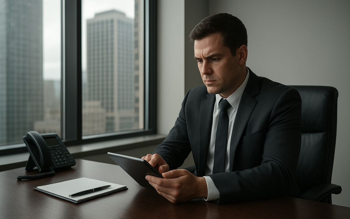 insurance agent struggling with sales and confused