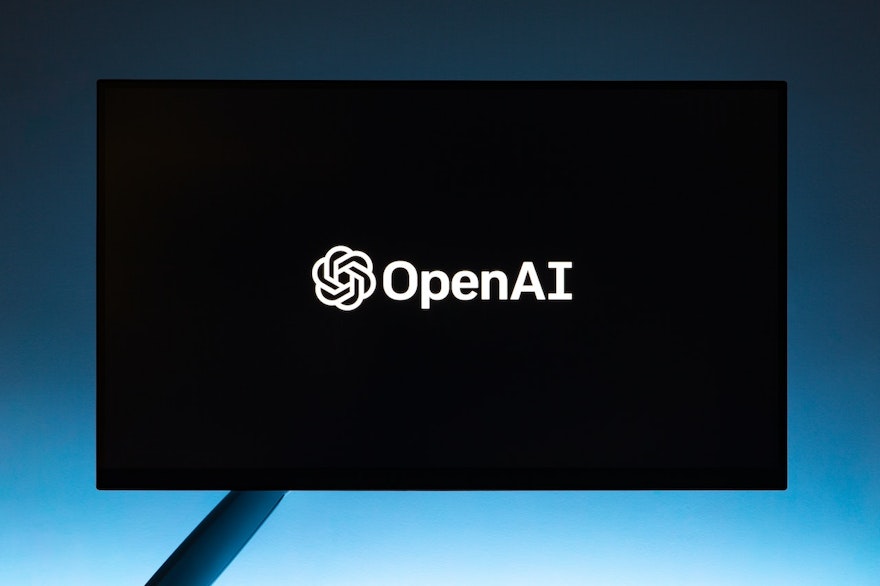 picture of a screen with Open AI on display