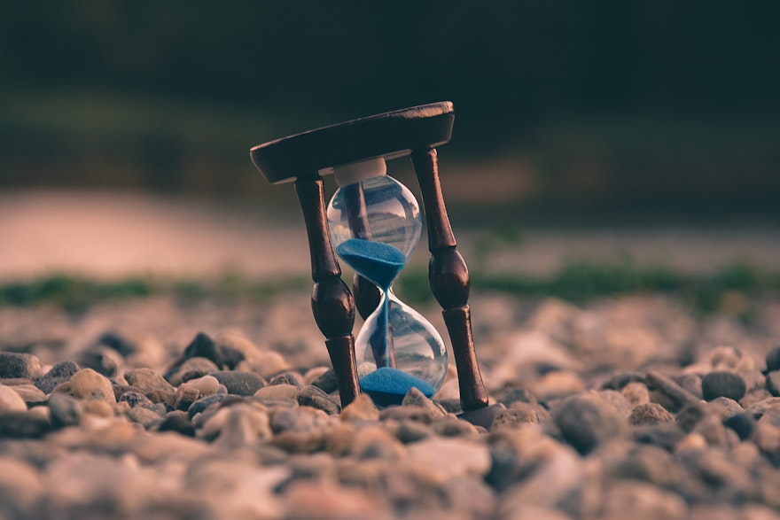 Hourglass in the sand