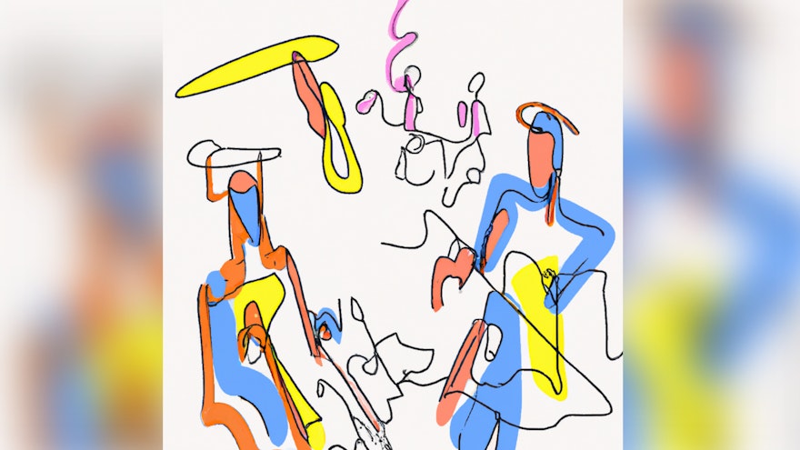 abstract on-line drawing