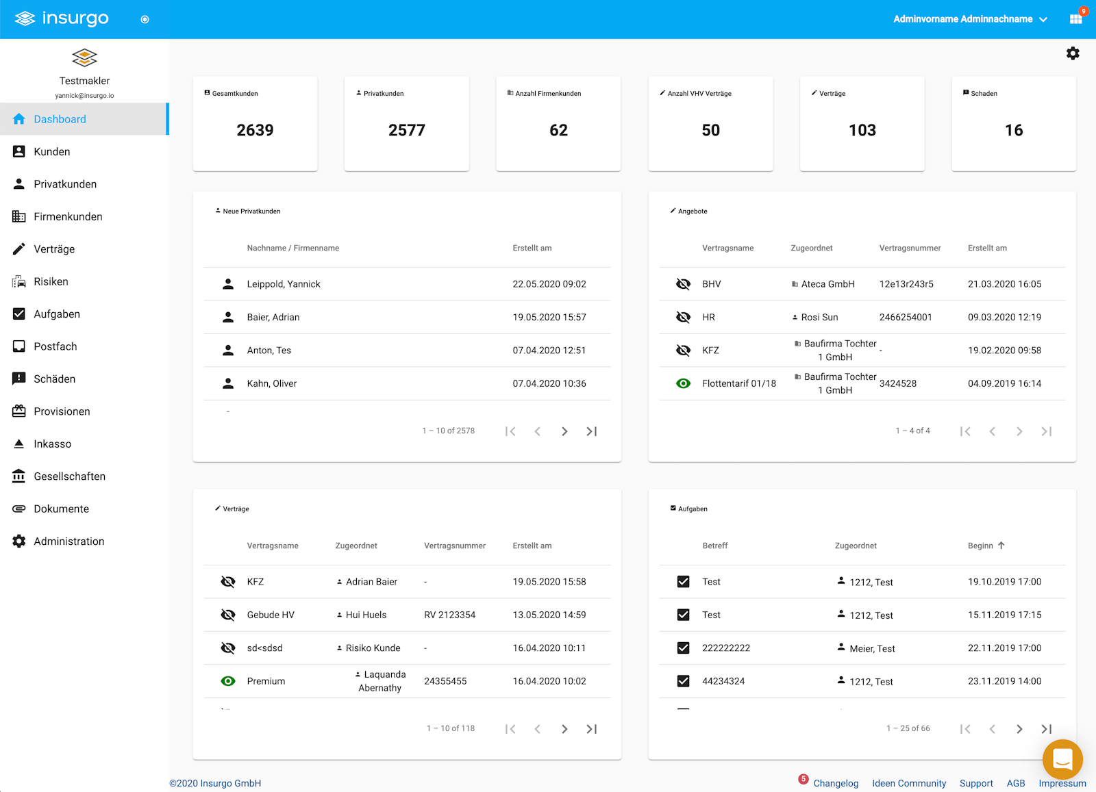 Dokumente & Kundendaten mit insurgo digital verwalten