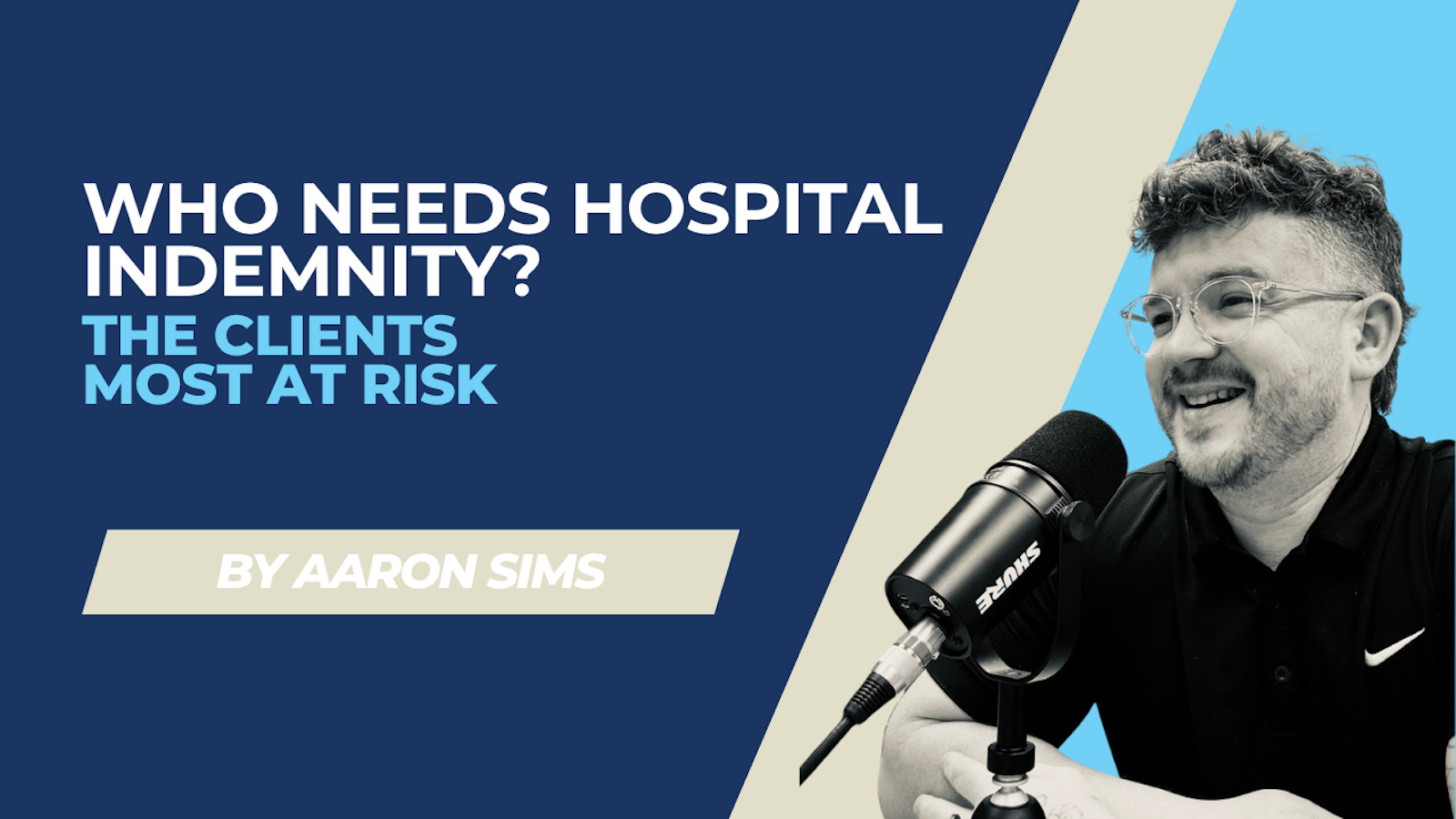 Aaron Sims explaining hospital indemnity coverage to a Medicare client