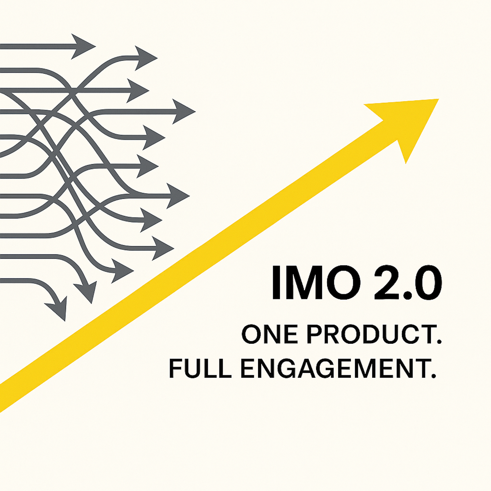 Illustration of focused product distribution breaking away from traditional multi-product clutter