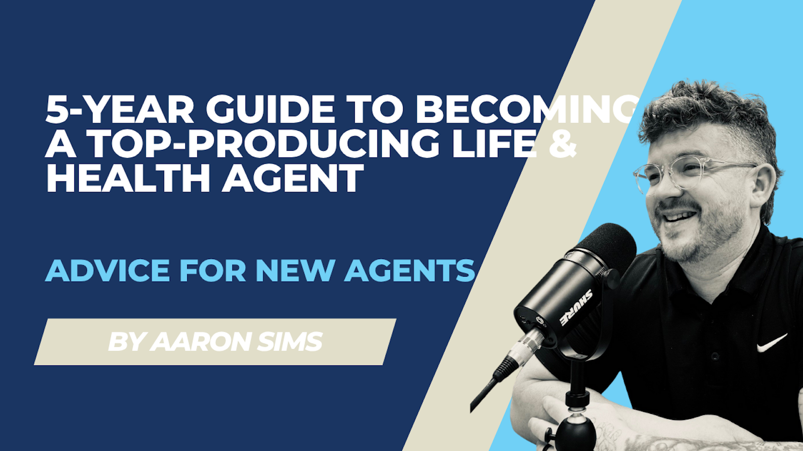 Aaron Sims giving a talk on a microphone about a success plan