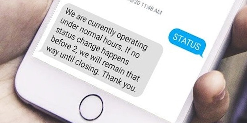 Emergency Mass Text Messaging