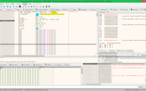 SnapCrab_stack_paramter_passingexe - PID 299C - Module stack_paramter_passingexe- Thread Main Thread 2DDC - _2019-3-20_19-18-2_No-00.png